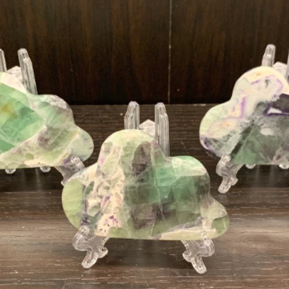 Rainbow Fluorite Cloud with Easel Stand, Kids Bedroom Decor, Shelf/Office Decor - Picture 8 of 8